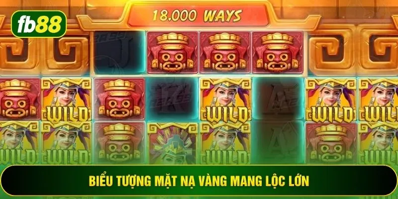 Biểu tượng mặt nạ vàng mang lộc lớn